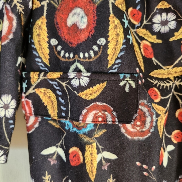 OrderPlus Women’s Floral Jacket Coat Sz M Fall Business Casual Lightweight Layer - Picture 8 of 15